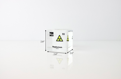 Neptunium Element Cube - 2" Acrylic Display - Atomic Number 93