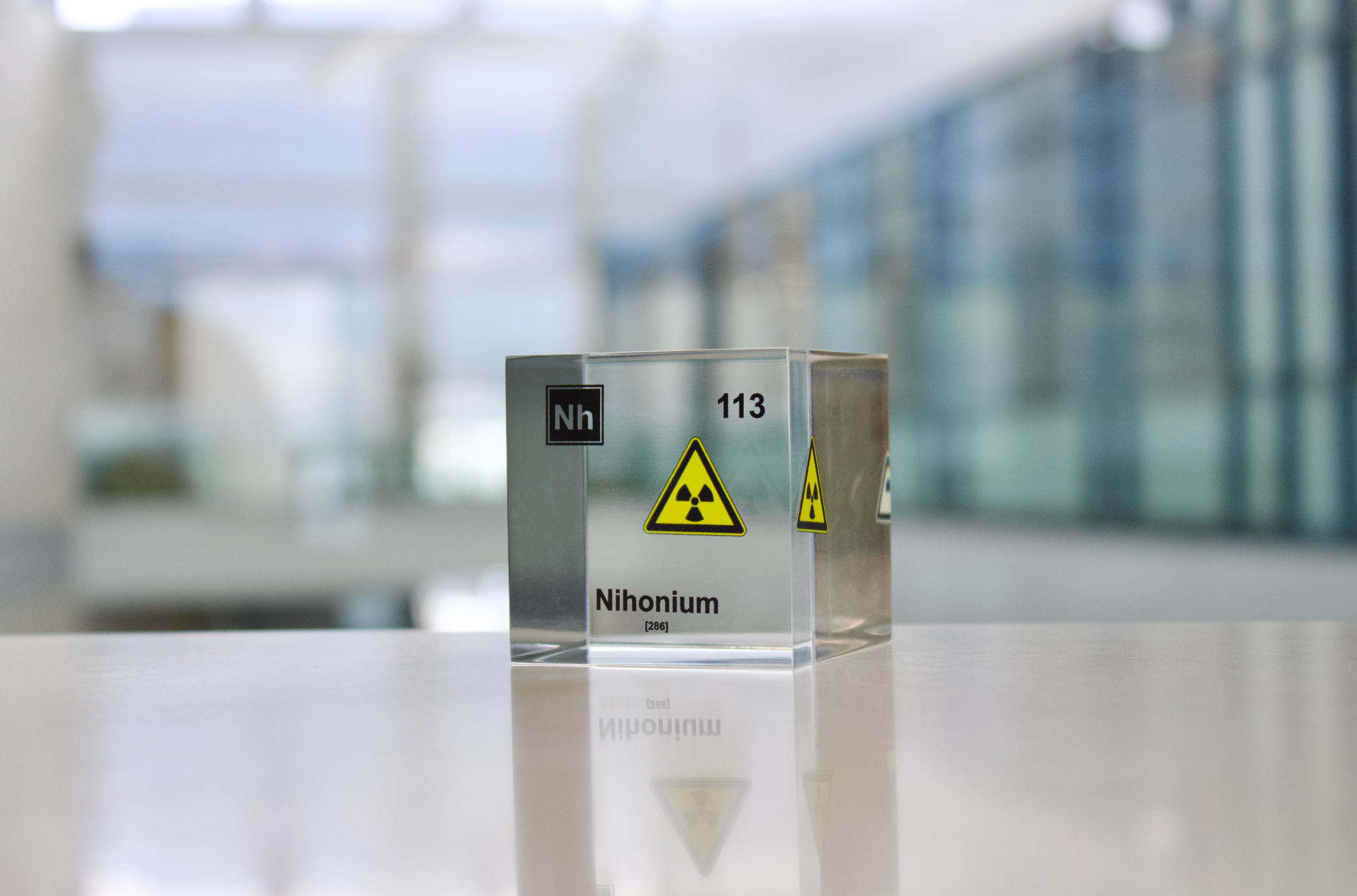 Nihonium Element Cube - 2" Acrylic Display - Atomic Number 113