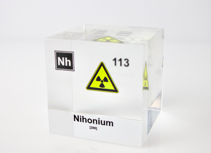 Nihonium Element Cube - 2" Acrylic Display - Atomic Number 113