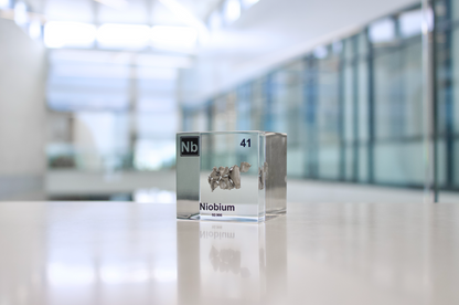 Niobium Element Cube - 2" Acrylic Display - Atomic Number 41