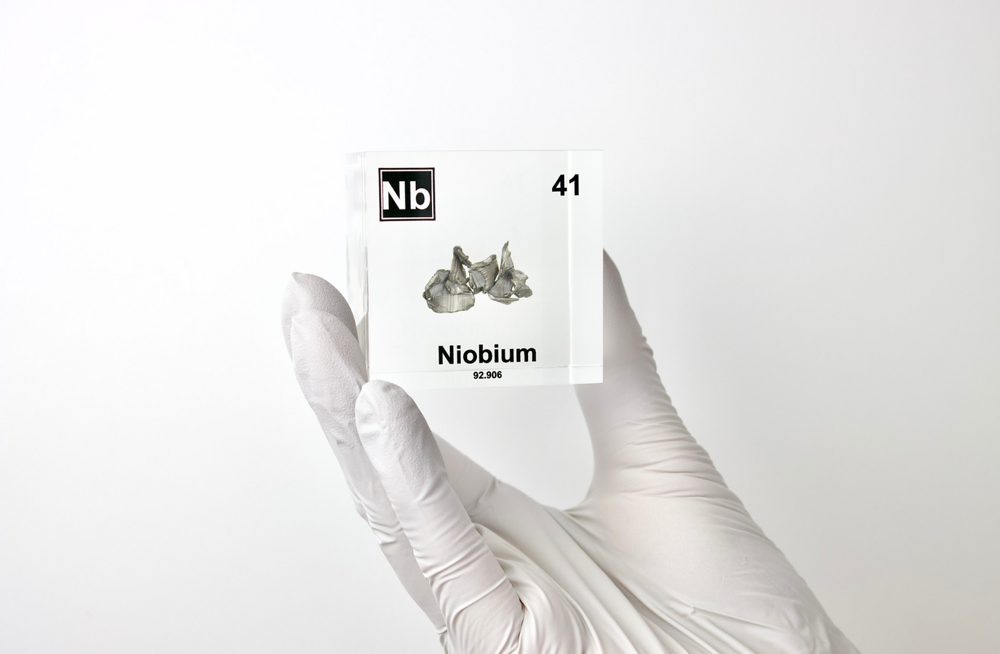 Niobium Element Cube - 2" Acrylic Display - Atomic Number 41