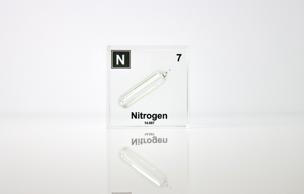 Nitrogen Element Cube - 2" Acrylic Display - Atomic Number 7