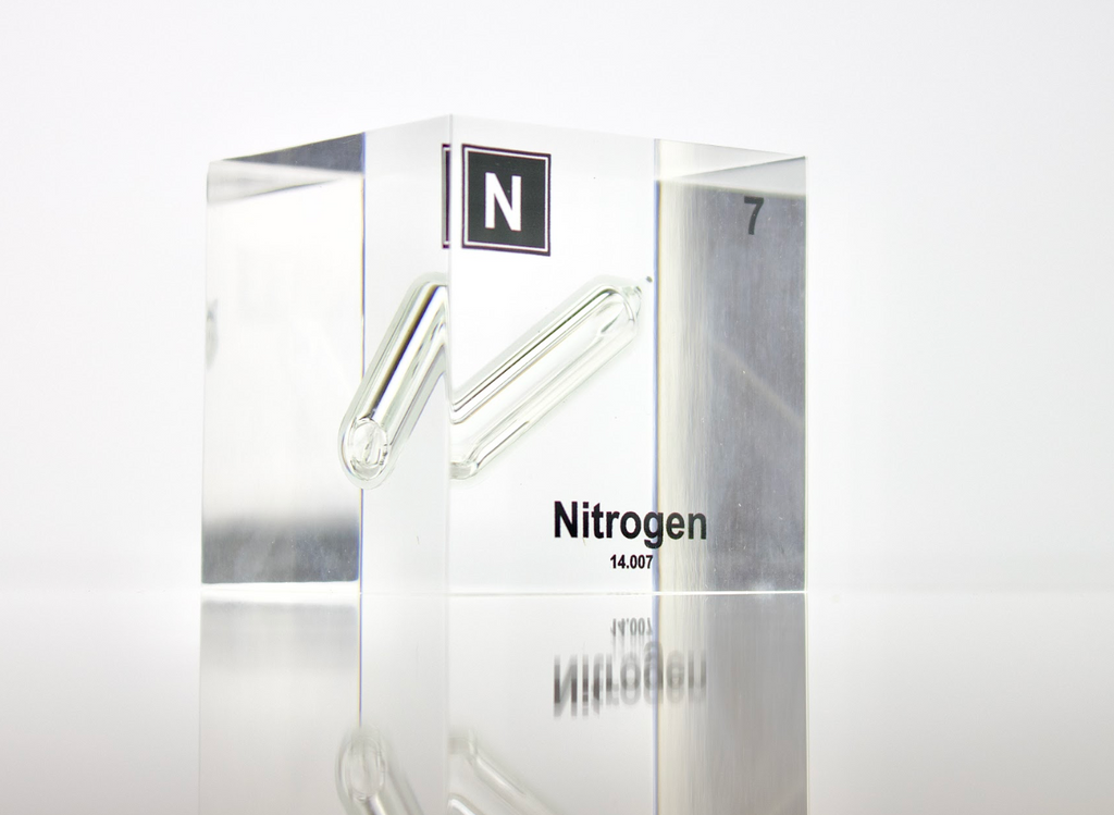 Nitrogen Element Cube - 2" Acrylic Display - Atomic Number 7