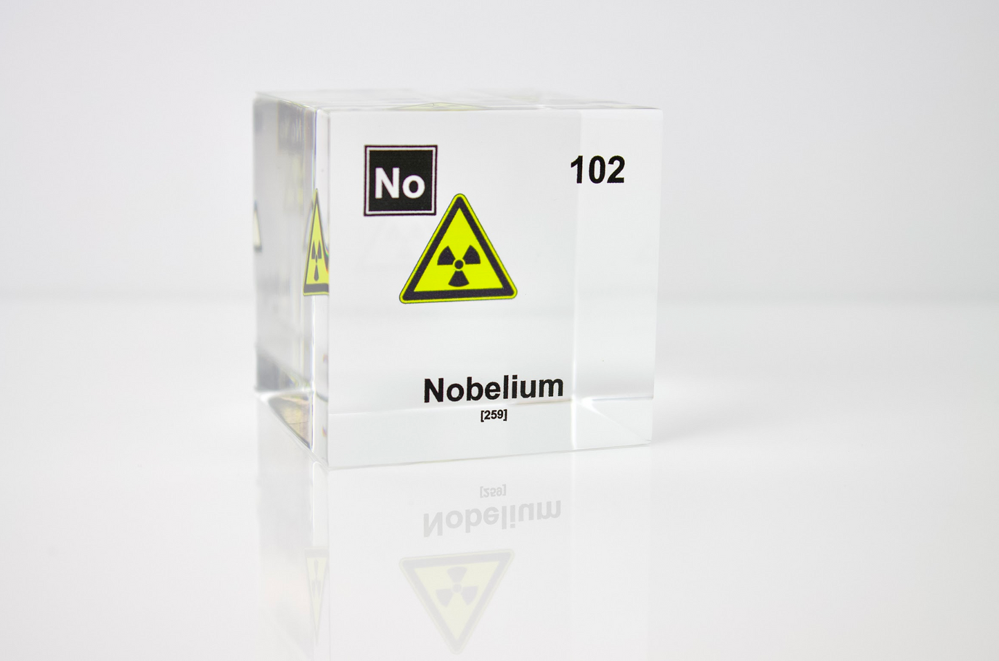 Nobelium Element Cube - 2" Acrylic Display - Atomic Number 102