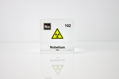Nobelium Element Cube - 2" Acrylic Display - Atomic Number 102