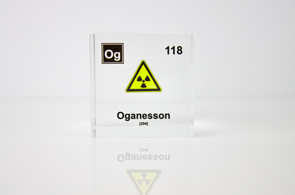 Oganesson Element Cube - 2" Acrylic Display - Atomic Number 118