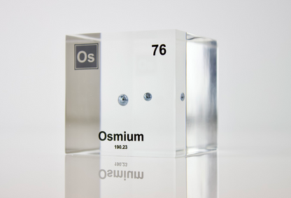 Osmium Element Cube - 2" Acrylic Display - Atomic Number 76