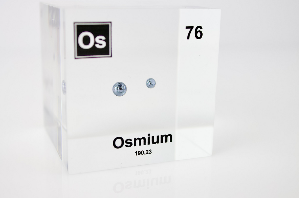 Osmium Element Cube - 2" Acrylic Display - Atomic Number 76