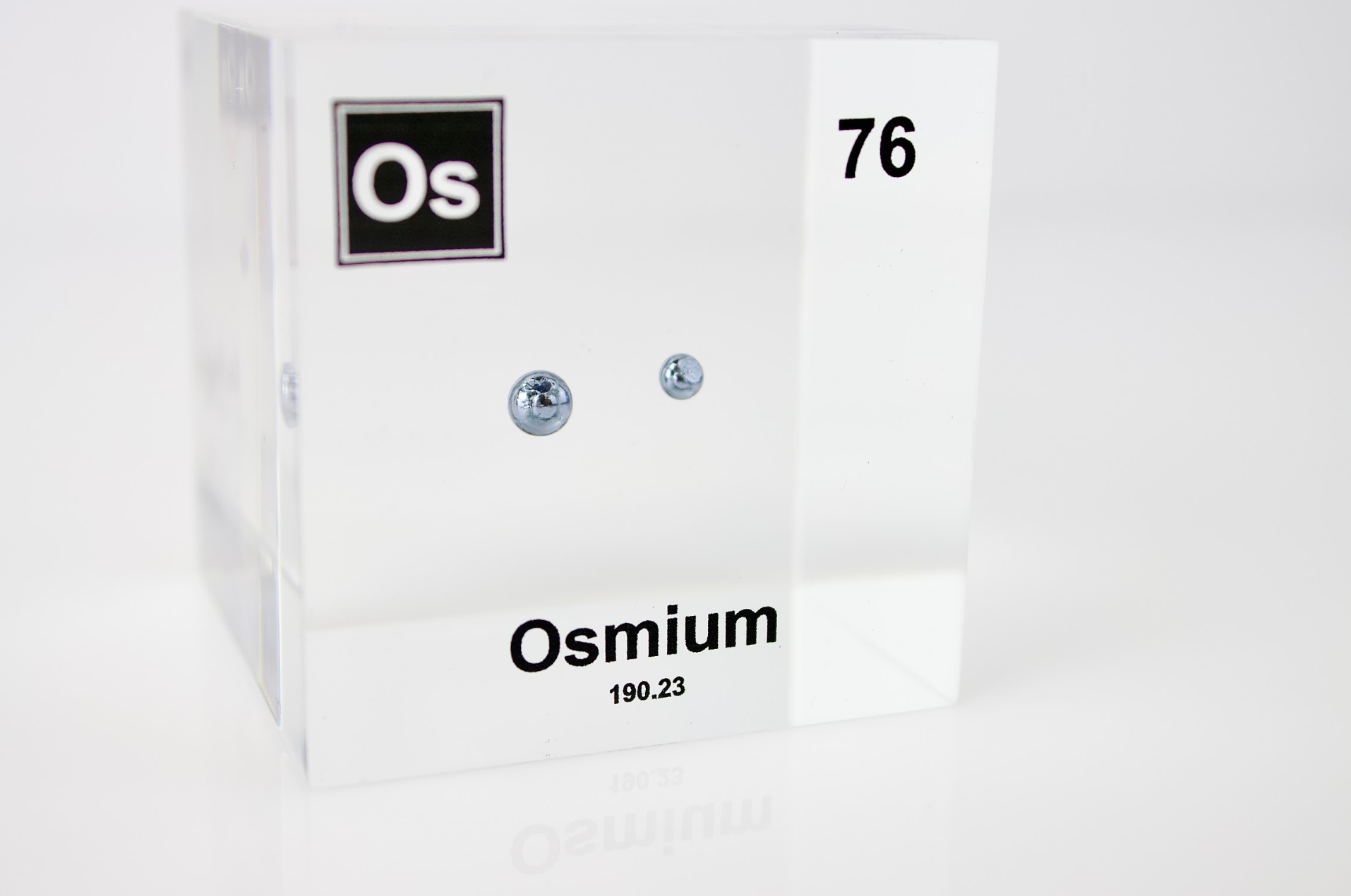 Osmium Element Cube - 2" Acrylic Display - Atomic Number 76