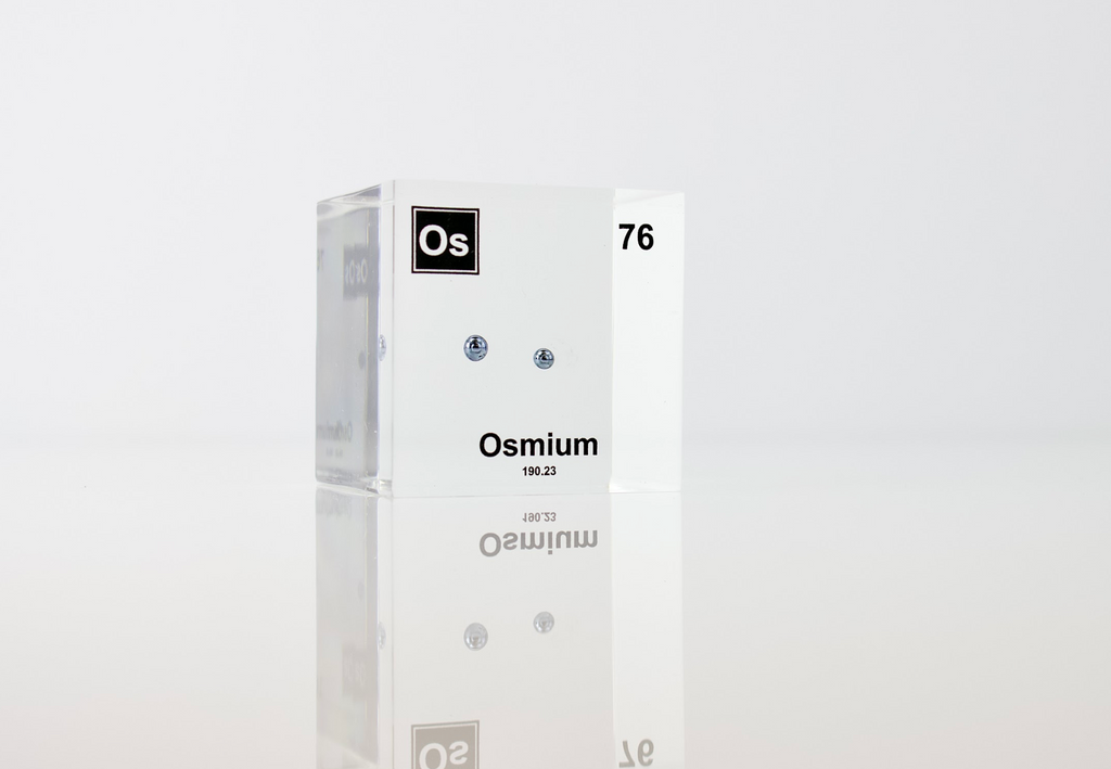 Osmium Element Cube - 2" Acrylic Display - Atomic Number 76