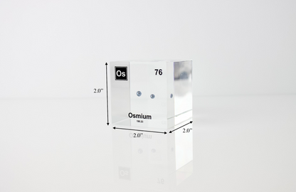 Osmium Element Cube - 2" Acrylic Display - Atomic Number 76