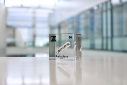 Palladium Element Cube - 2" Acrylic Display - Atomic Number 46