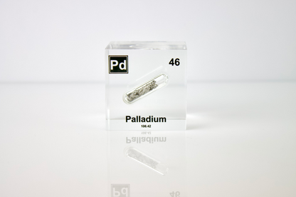 Palladium Element Cube - 2" Acrylic Display - Atomic Number 46