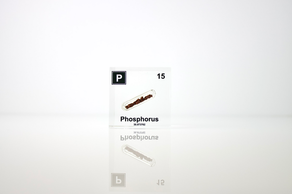 Phosphorus Element Cube - 2" Acrylic Display - Atomic Number 15