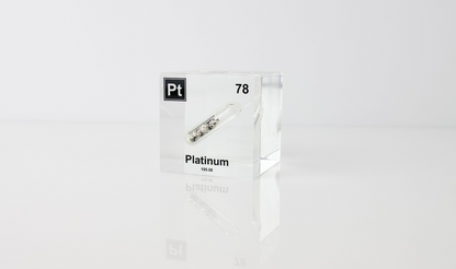 Platinum Element Cube - 2" Acrylic Display - Atomic Number 78