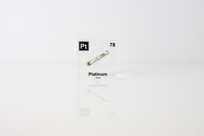 Platinum Element Cube - 2" Acrylic Display - Atomic Number 78