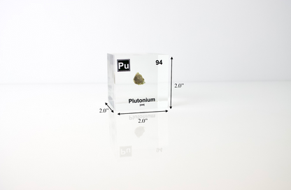 Plutonium (Trinitite) Element Cube - 2" Acrylic Display - Atomic Number 94