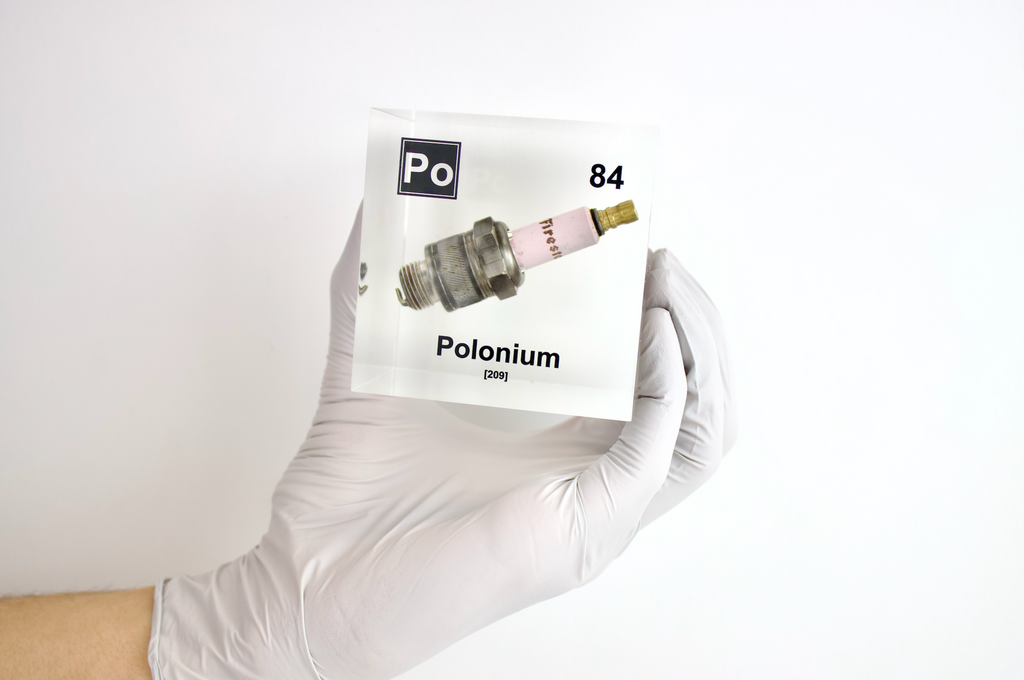3 Inch Polonium Cube (Spark Plug Sample)