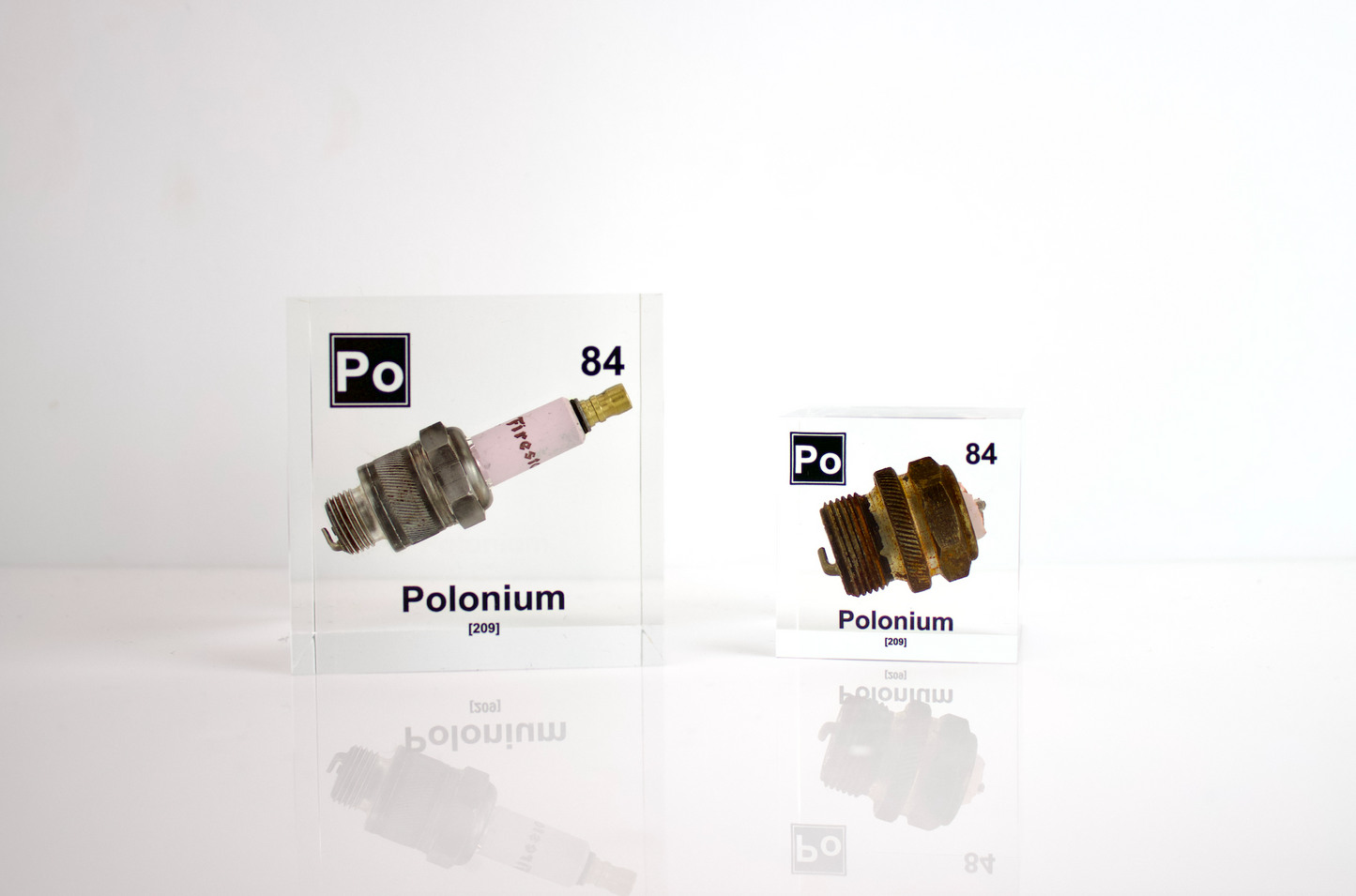 3 Inch Polonium Cube (Spark Plug Sample)