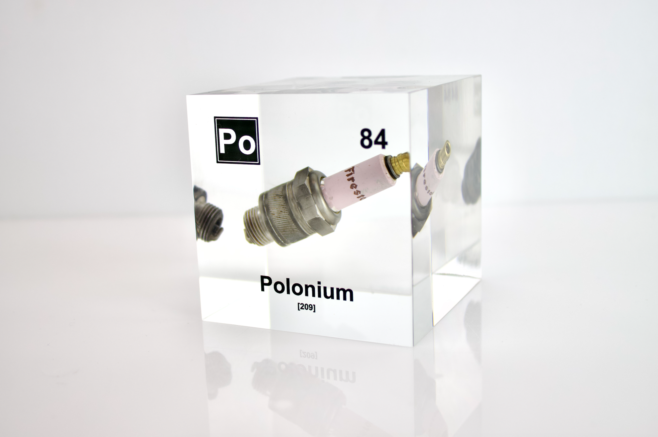 3 Inch Polonium Cube (Spark Plug Sample)