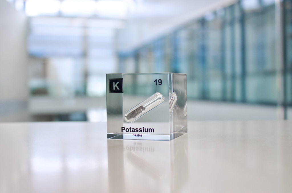 Potassium Element Cube - 2" Acrylic Display - Atomic Number 19