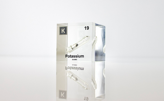 Potassium Element Cube - 2" Acrylic Display - Atomic Number 19