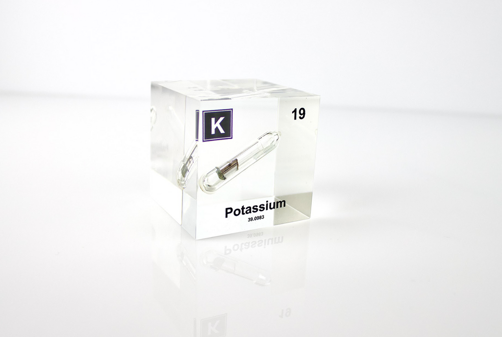 Potassium Element Cube - 2" Acrylic Display - Atomic Number 19