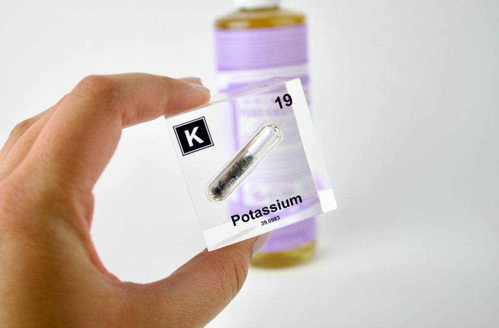 Potassium Element Cube - 2" Acrylic Display - Atomic Number 19