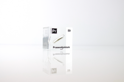 Praseodymium Element Cube - 2" Acrylic Display - Atomic Number 59