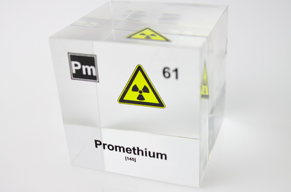 Promethium Element Cube - 2" Acrylic Display - Atomic Number 61