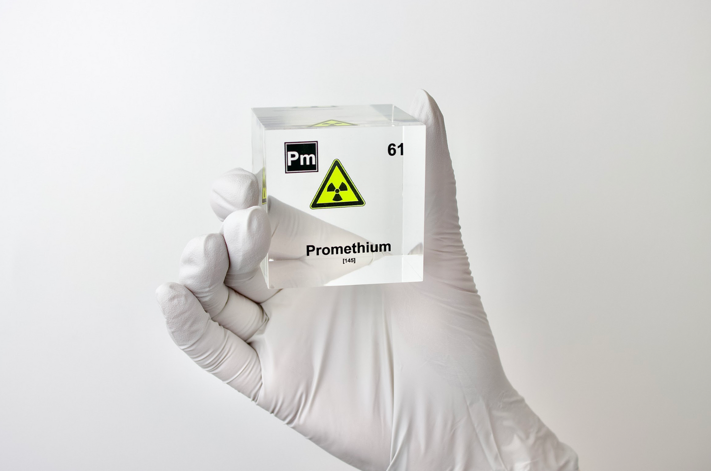 Promethium Element Cube - 2" Acrylic Display - Atomic Number 61