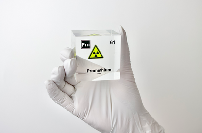 Promethium Element Cube - 2" Acrylic Display - Atomic Number 61