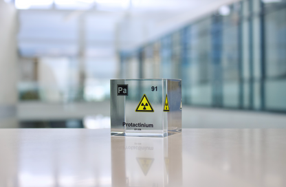 Protactinium Element Cube - 2" Acrylic Display - Atomic Number 91