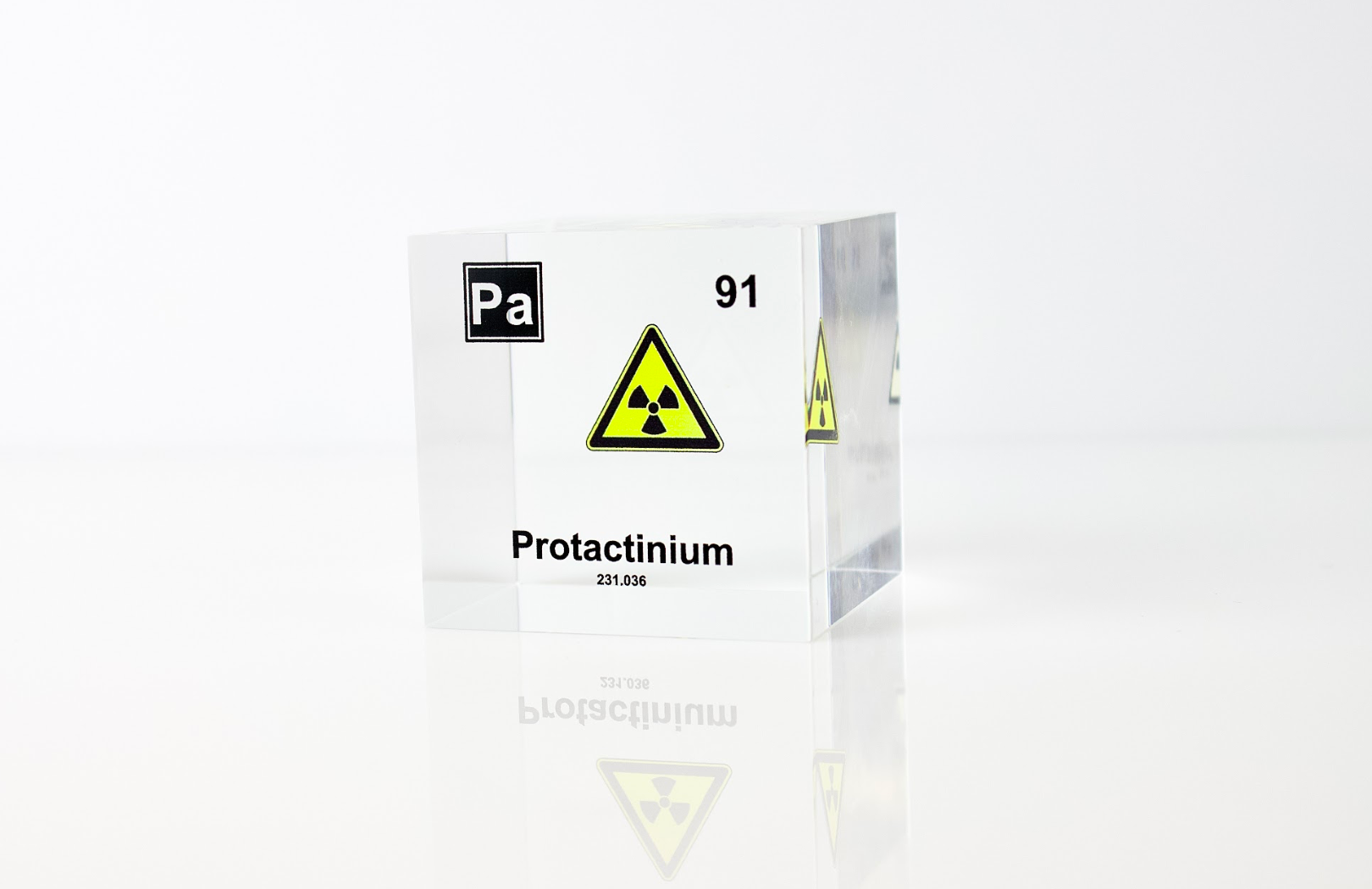 Protactinium Element Cube - 2" Acrylic Display - Atomic Number 91
