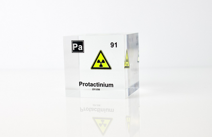 Protactinium Element Cube - 2" Acrylic Display - Atomic Number 91