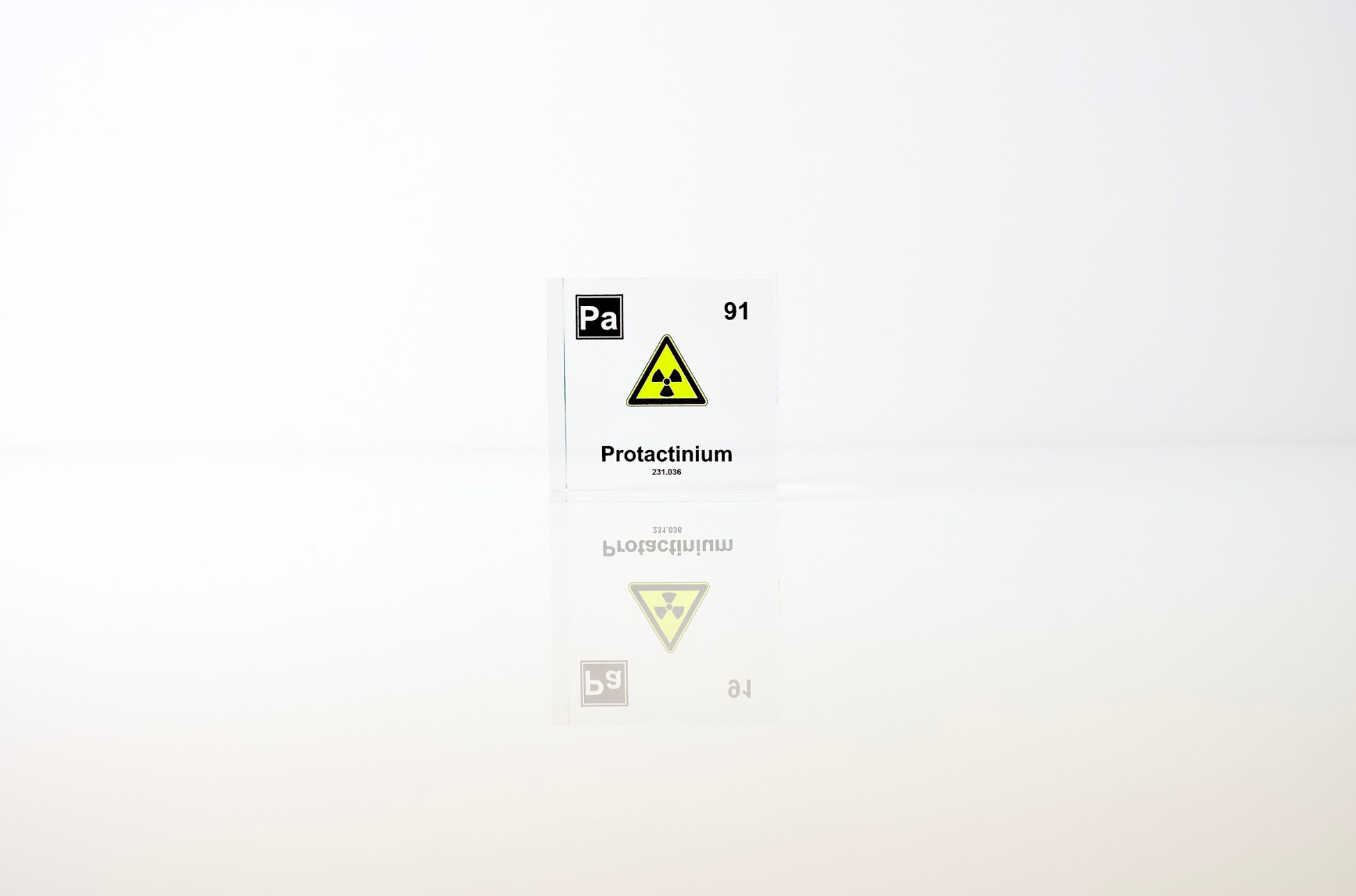 Protactinium Element Cube - 2" Acrylic Display - Atomic Number 91