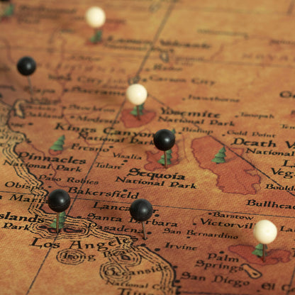 Push Pin National Parks Map: Golden Age (Pins Included)