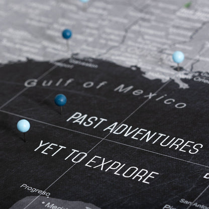 Push Pin National Parks Map: Modern Slate (Pins Included)