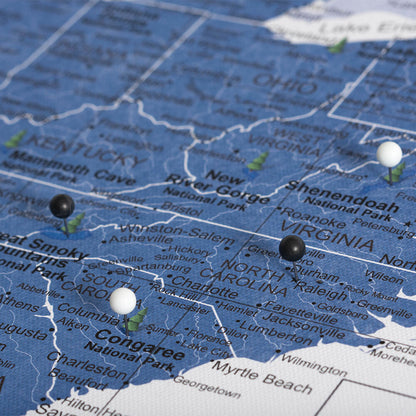 Push Pin National Parks Map: Navy (Pins Included)