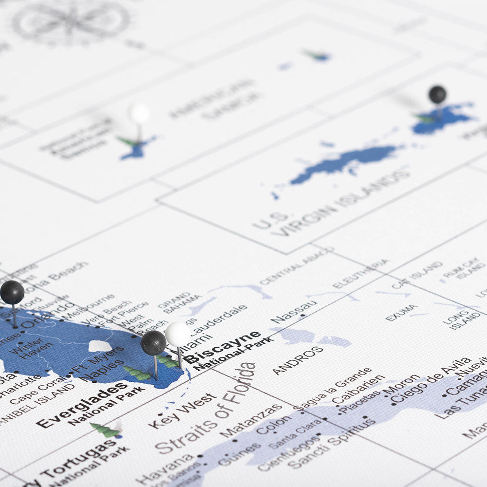 Push Pin National Parks Map: Navy (Pins Included)