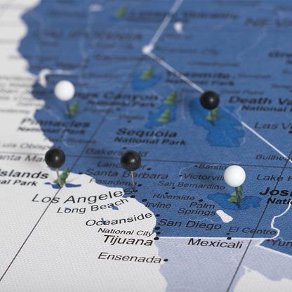 Push Pin National Parks Map: Navy (Pins Included)