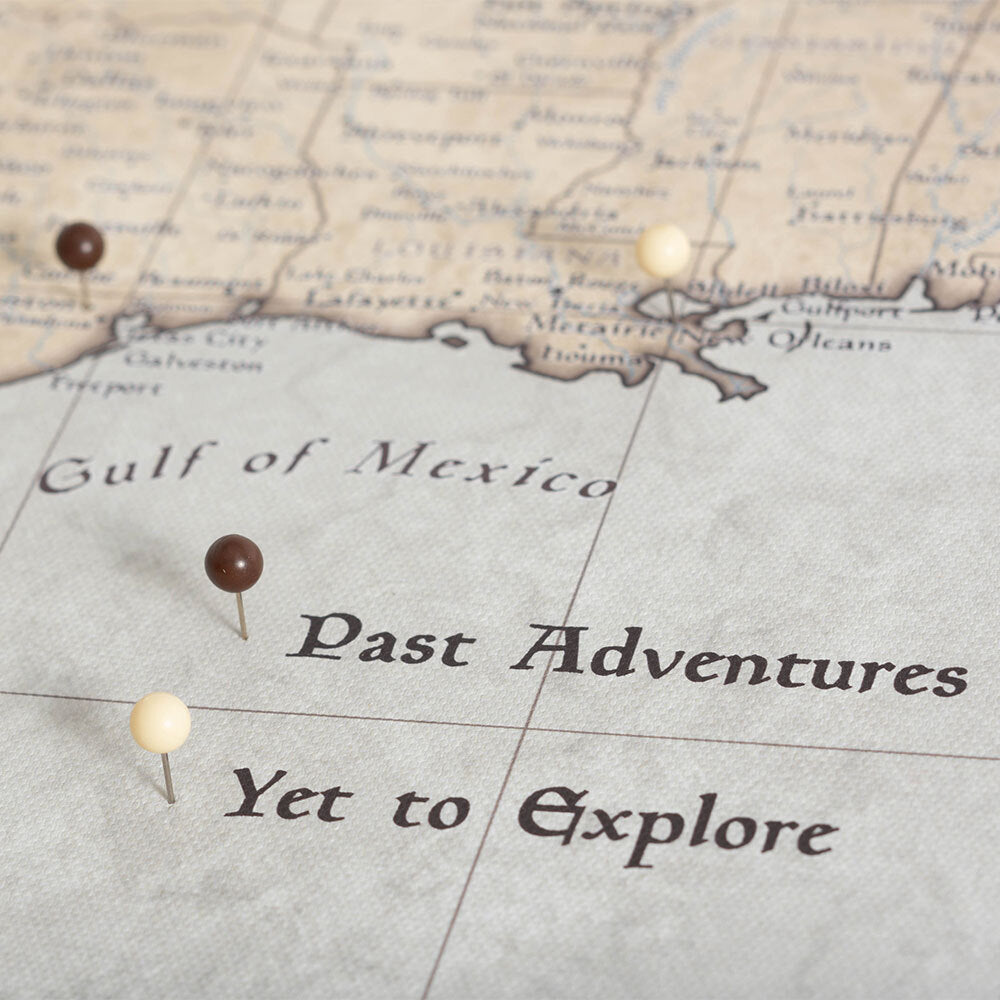 Push Pin National Parks Map: Rustic Vintage (Pins Included)