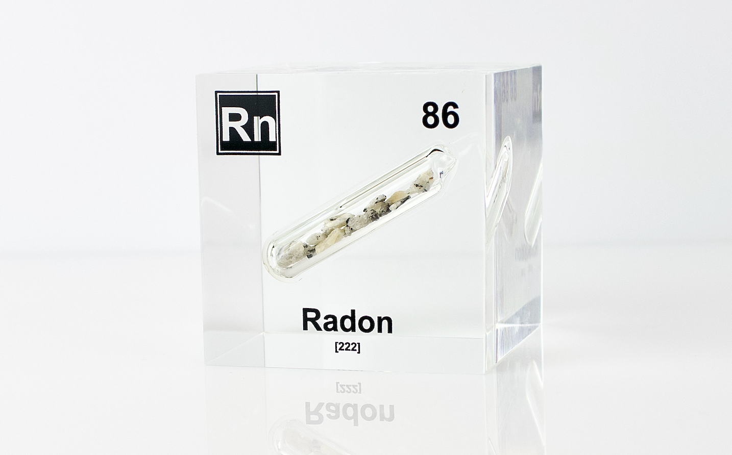 Radon Element Cube - 2" Acrylic Display - Atomic Number 86