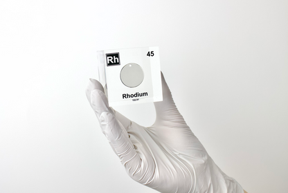 Rhodium Element Cube - 2" Acrylic Display - Atomic Number 45