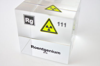 Roentgenium Element Cube - 2" Acrylic Display - Atomic Number 111