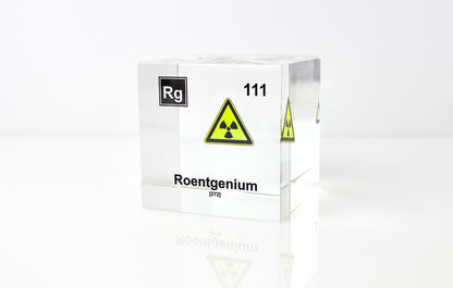 Roentgenium Element Cube - 2" Acrylic Display - Atomic Number 111