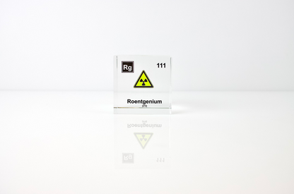 Roentgenium Element Cube - 2" Acrylic Display - Atomic Number 111