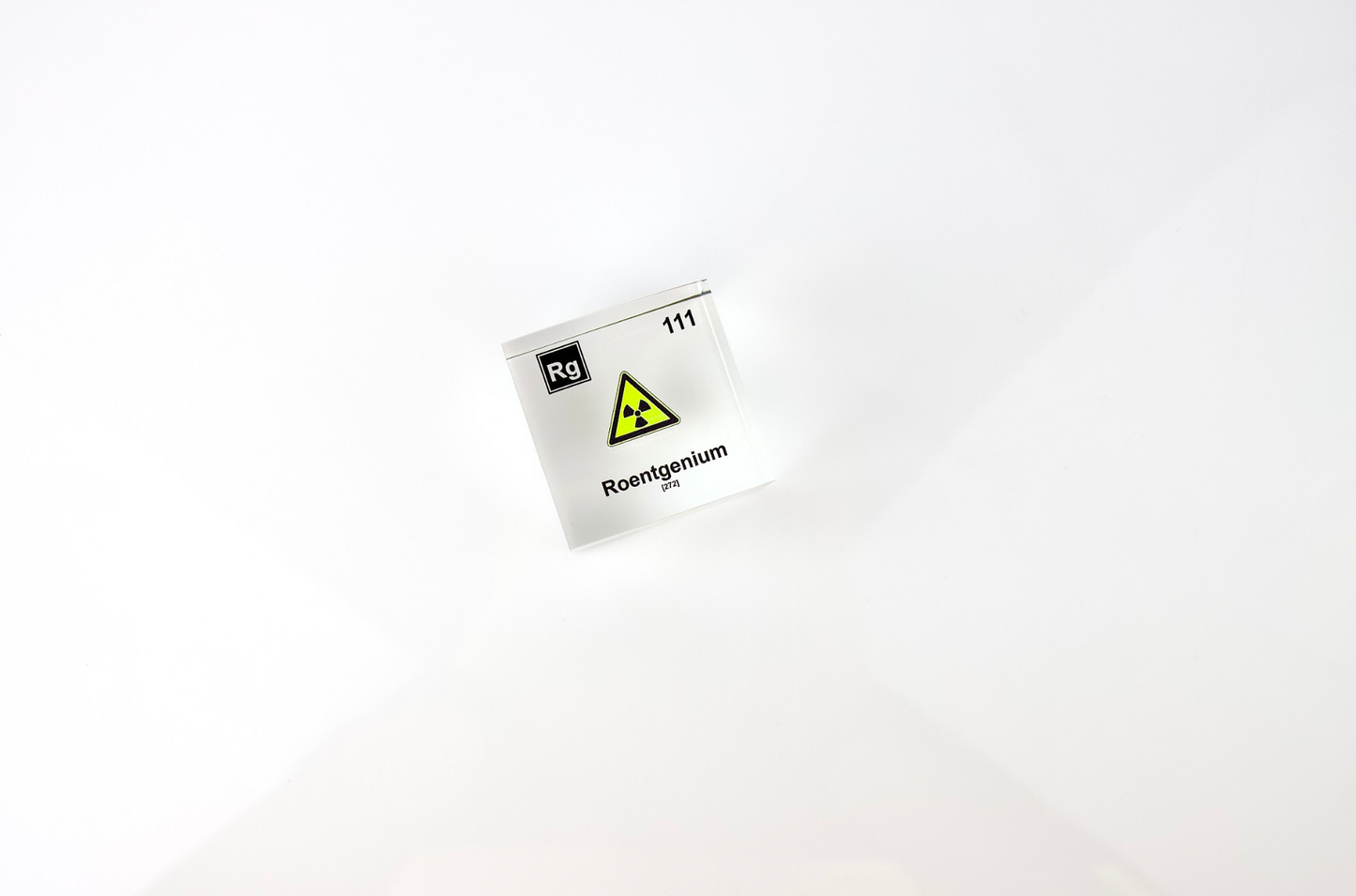 Roentgenium Element Cube - 2" Acrylic Display - Atomic Number 111