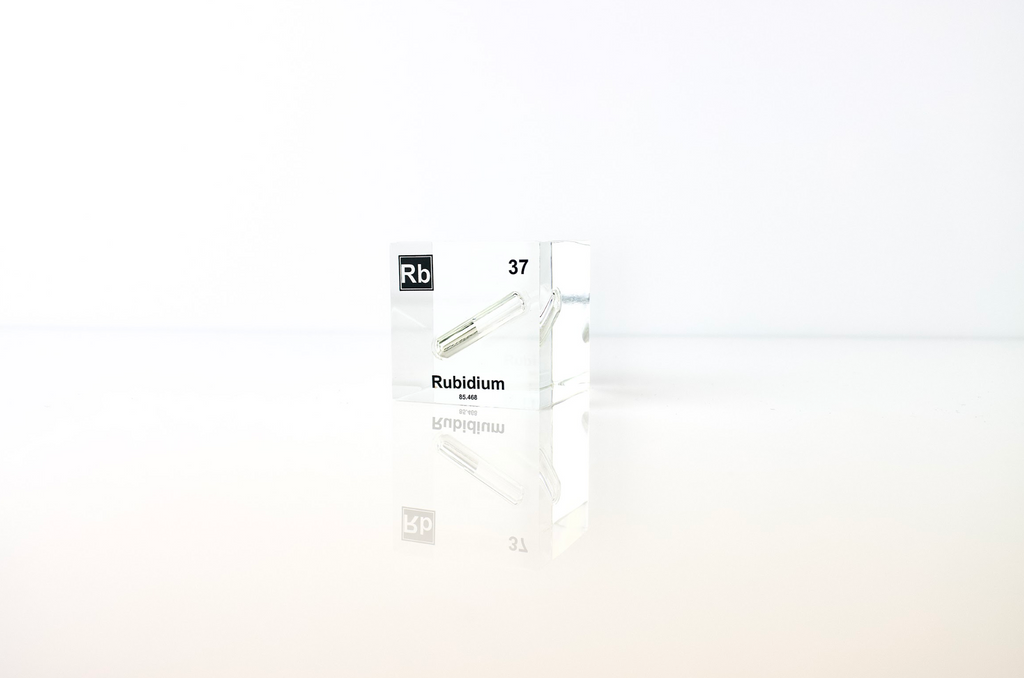 Rubidium Element Cube - 2" Acrylic Display - Atomic Number 37