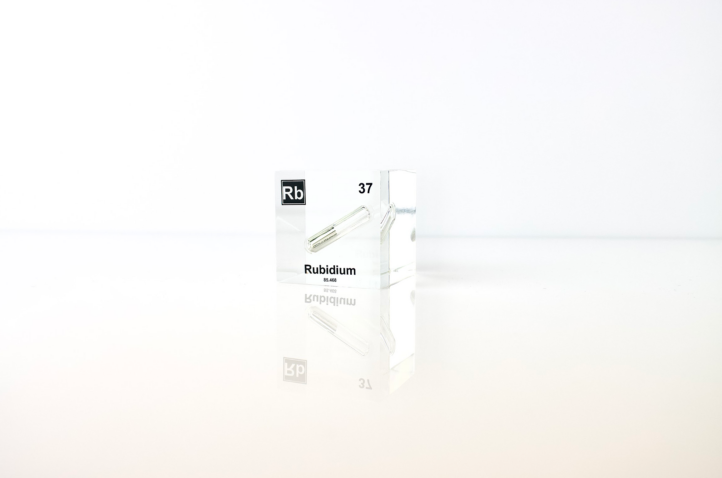 Rubidium Element Cube - 2" Acrylic Display - Atomic Number 37